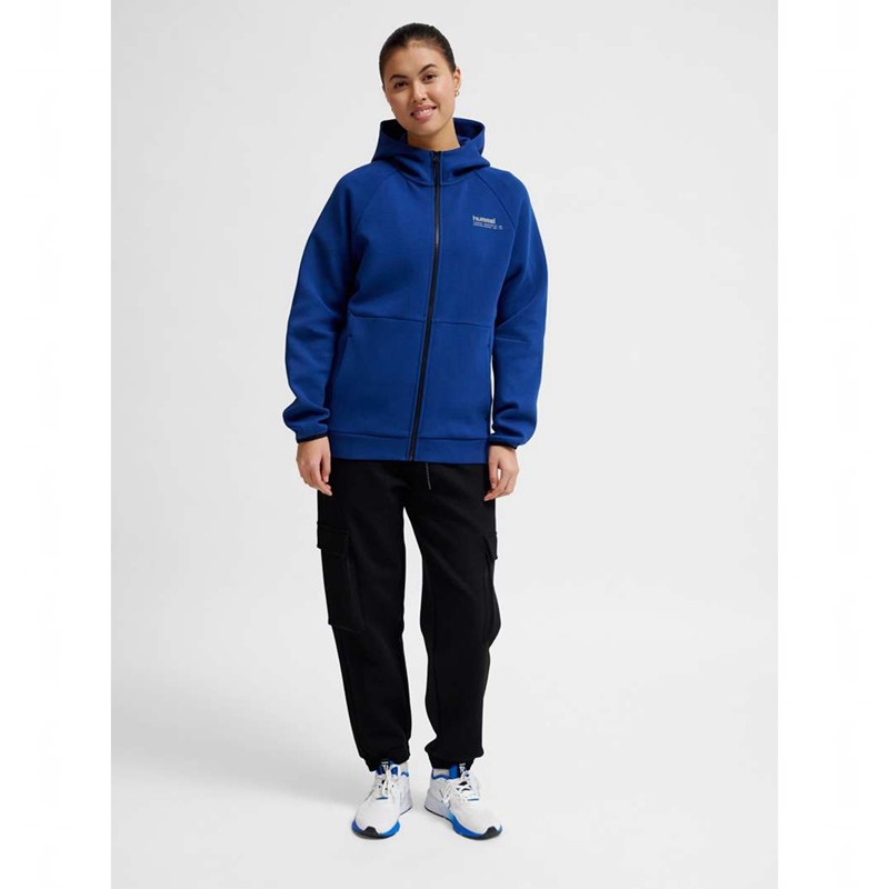 Hummel Tech Fleece Regular Zip Muške Majica s Kapuljačom Plave | 776353-913