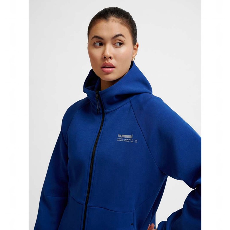 Hummel Tech Fleece Regular Zip Muške Majica s Kapuljačom Plave | 776353-913