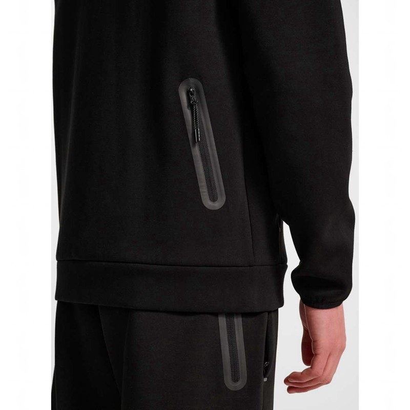 Hummel Tech Fleece Regular Zip Muške Majica s Kapuljačom Crne | 092904-872