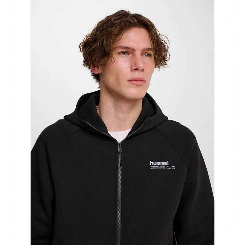 Hummel Tech Fleece Regular Zip Muške Majica s Kapuljačom Crne | 092904-872