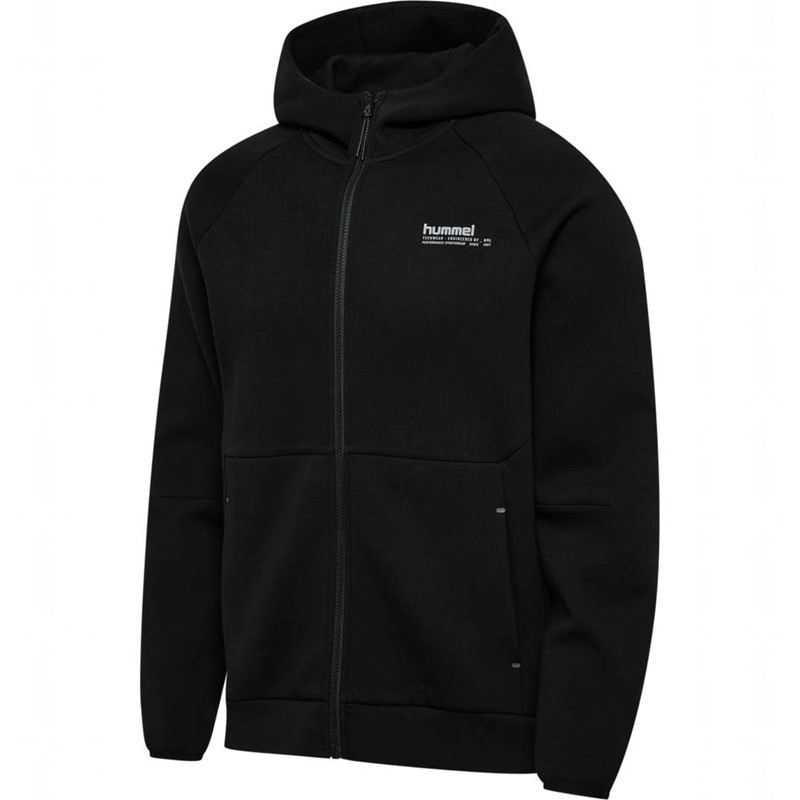 Hummel Tech Fleece Regular Zip Muške Majica s Kapuljačom Crne | 092904-872