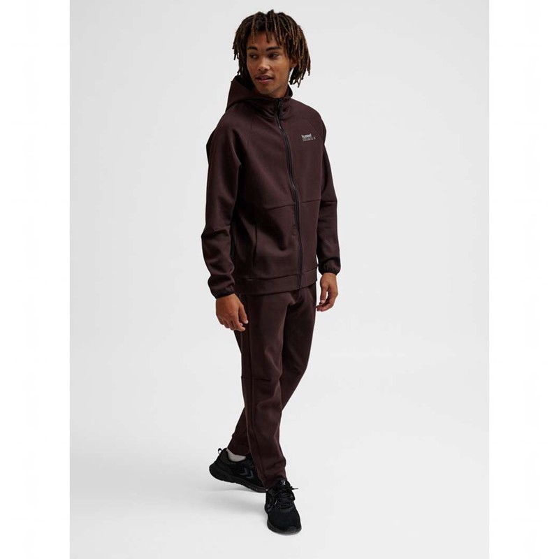 Hummel Tech Fleece Regular Zip Muške Majica s Kapuljačom Čokoladne | 082898-946
