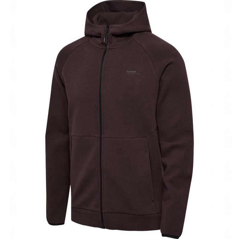 Hummel Tech Fleece Regular Zip Muške Majica s Kapuljačom Čokoladne | 082898-946