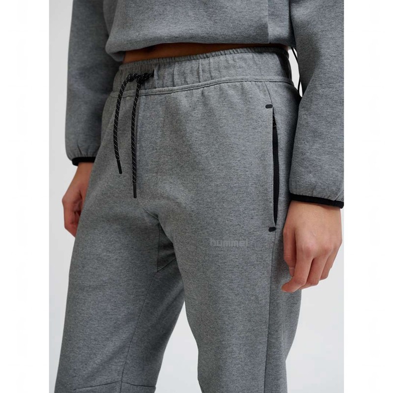 Hummel Tech Fleece Regular Ženske Hlače Sive | 397950-708