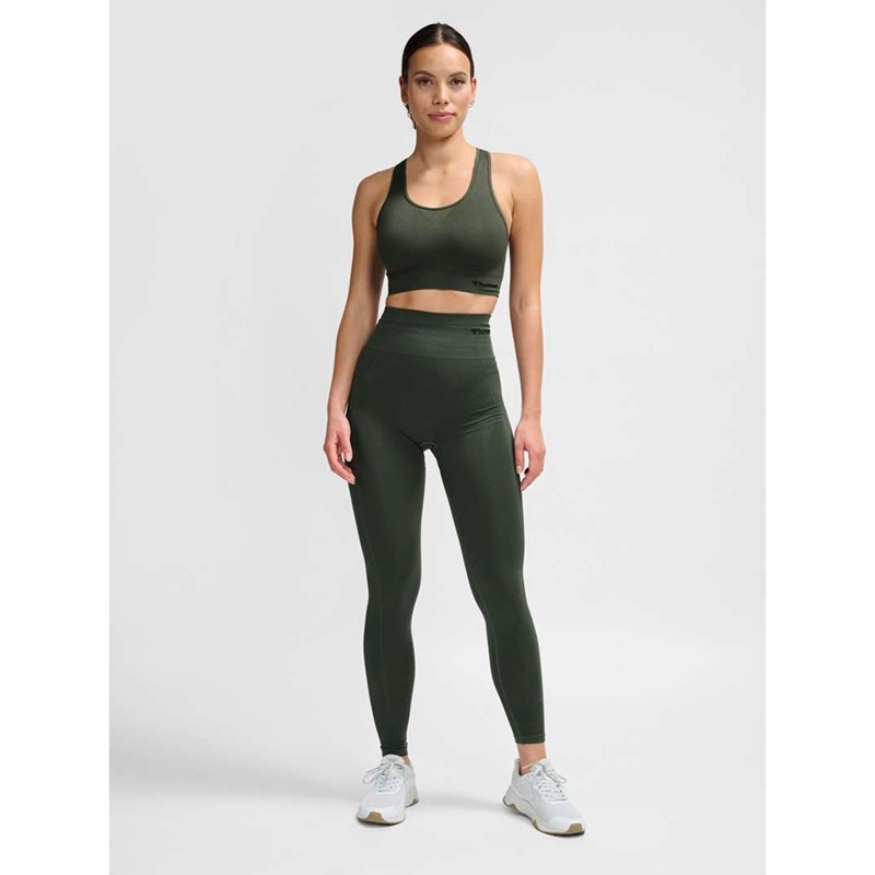Hummel Tif Seamless High Waist Ženske Hulahopke Zelene | 351474-059