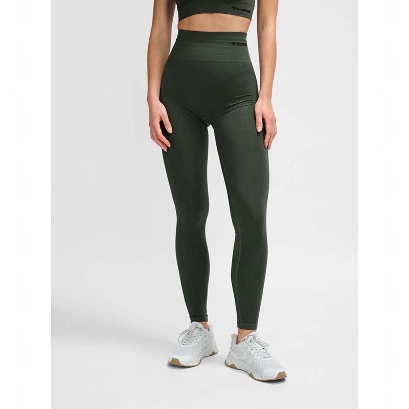Hummel Tif Seamless High Waist Ženske Hulahopke Zelene | 351474-059