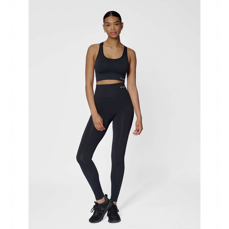 Hummel Tif Seamless High Waist Ženske Hulahopke Crne | 457541-565