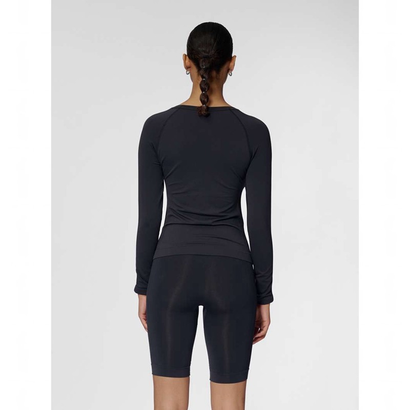 Hummel Tif Seamless L/S Ženske Majice Crne | 995849-274