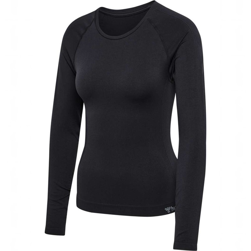 Hummel Tif Seamless L/S Ženske Majice Crne | 995849-274
