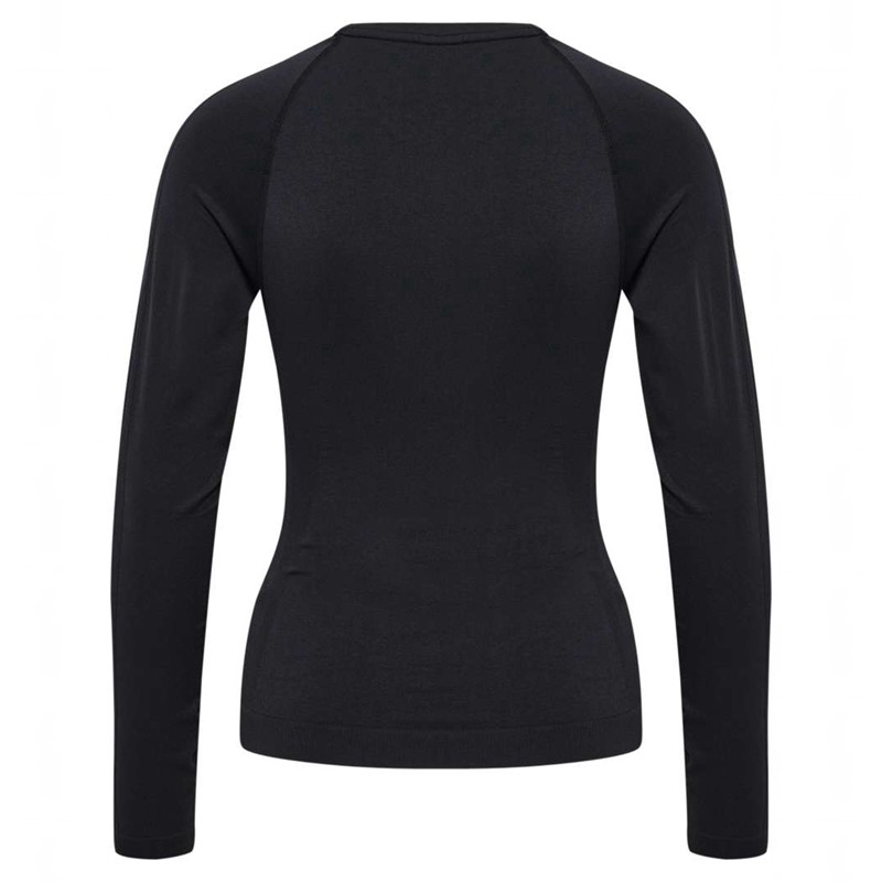 Hummel Tif Seamless L/S Ženske Majice Crne | 995849-274