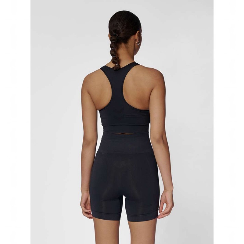 Hummel Tif Seamless Padded Ženske Sportski Grudnjak Crne | 811918-937