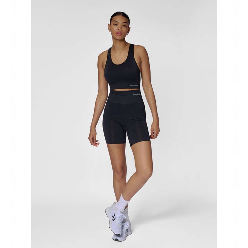 Hummel Tif Seamless Padded Ženske Sportski Grudnjak Crne | 811918-937