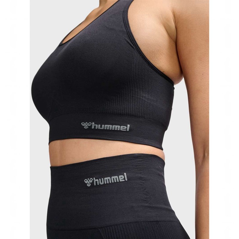 Hummel Tif Seamless Padded Ženske Sportski Grudnjak Crne | 811918-937