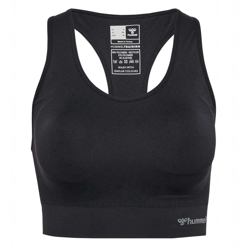 Hummel Tif Seamless Padded Ženske Sportski Grudnjak Crne | 811918-937
