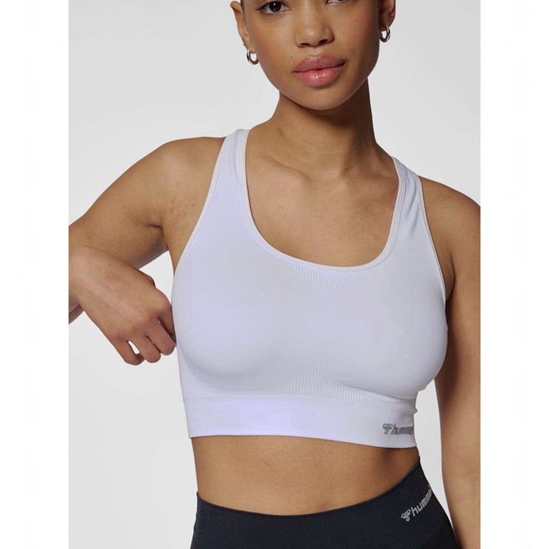 Hummel Tif Seamless Top Ženske Sportski Grudnjak Bijele | 642160-728