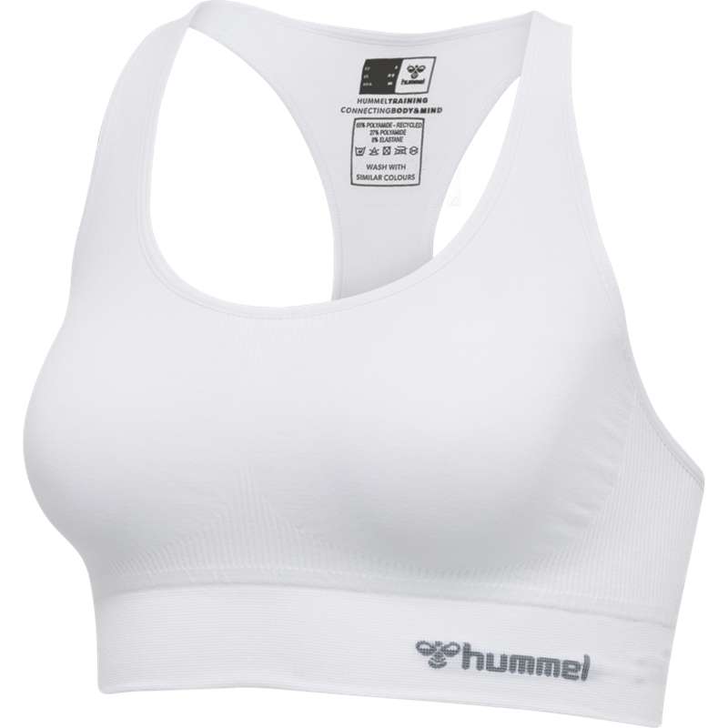 Hummel Tif Seamless Top Ženske Sportski Grudnjak Bijele | 642160-728