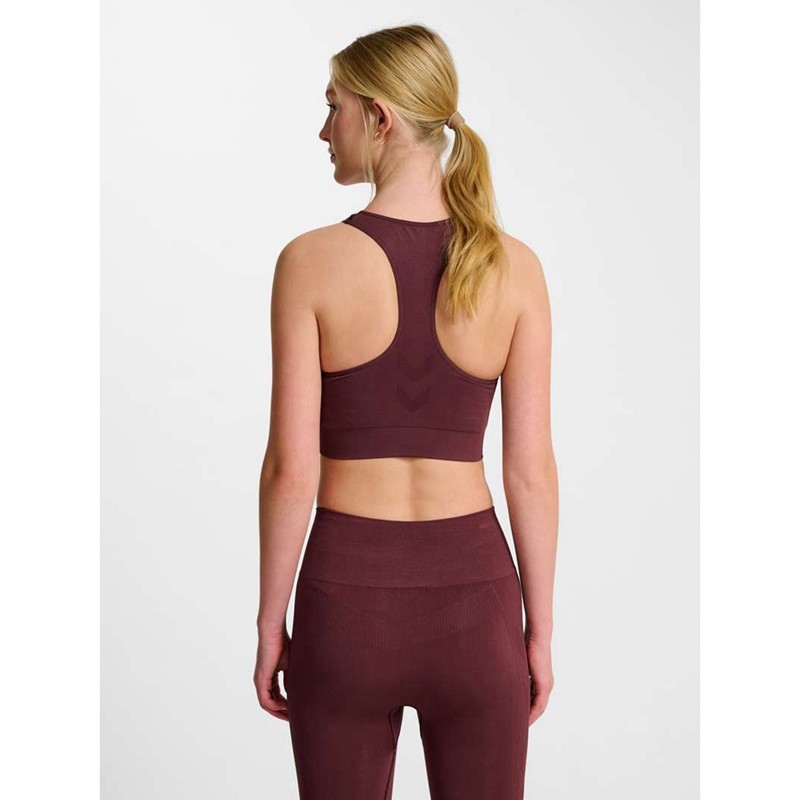 Hummel Tif Seamless Top Ženske Sportski Grudnjak Bordo | 035284-692