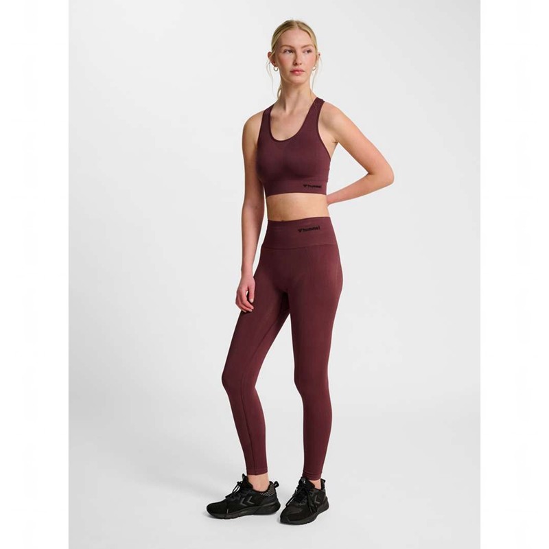 Hummel Tif Seamless Top Ženske Sportski Grudnjak Bordo | 035284-692