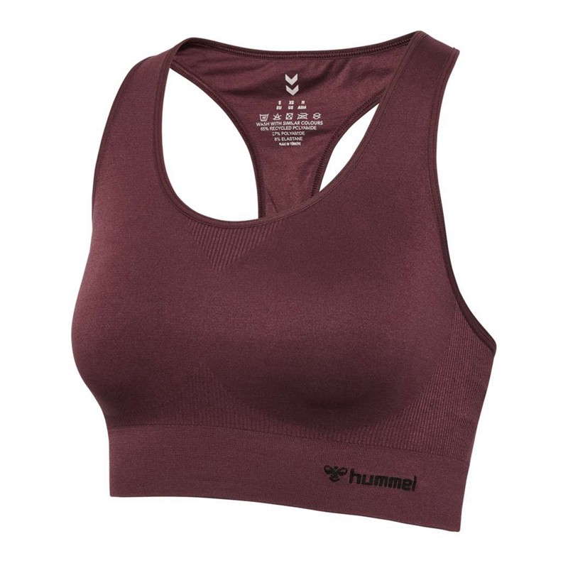 Hummel Tif Seamless Top Ženske Sportski Grudnjak Bordo | 035284-692