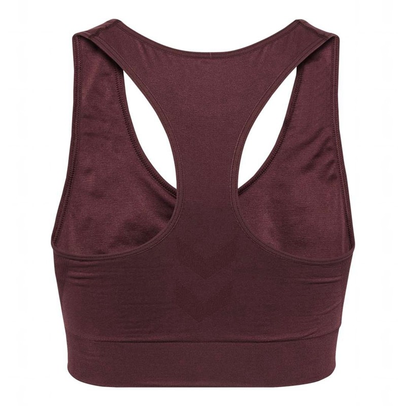 Hummel Tif Seamless Top Ženske Sportski Grudnjak Bordo | 035284-692