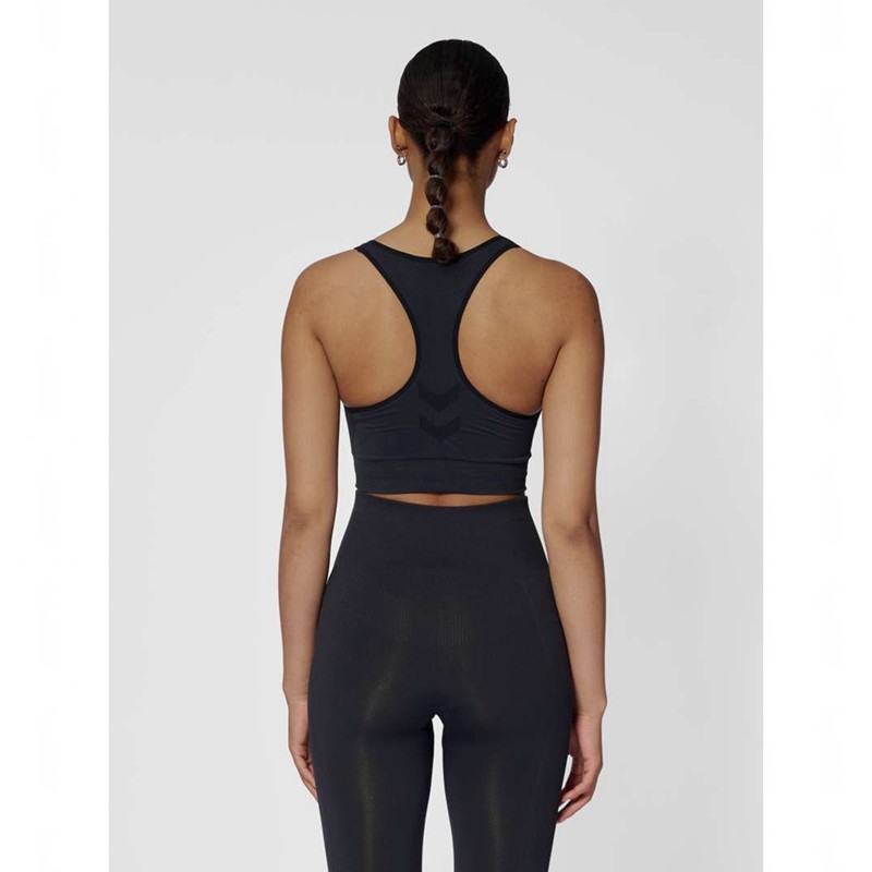 Hummel Tif Seamless Top Ženske Sportski Grudnjak Crne | 810830-033