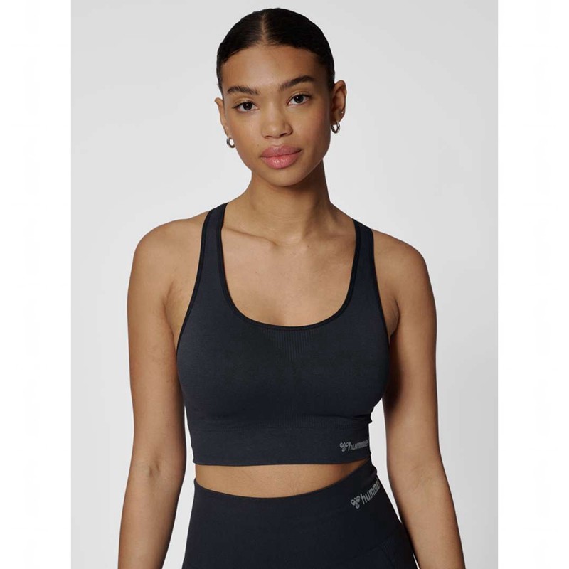 Hummel Tif Seamless Top Ženske Sportski Grudnjak Crne | 810830-033