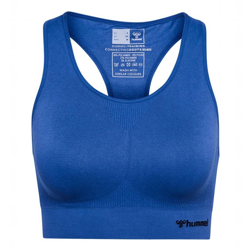 Hummel Tif Seamless Top Ženske Sportski Grudnjak Plave | 444452-769
