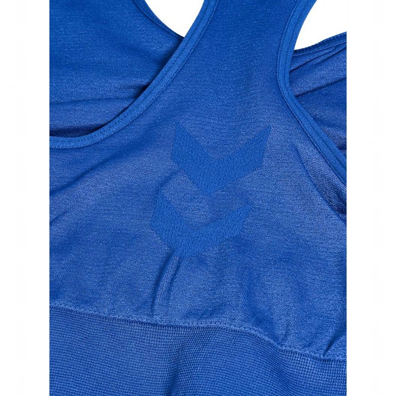 Hummel Tif Seamless Top Ženske Sportski Grudnjak Plave | 444452-769