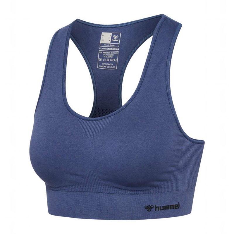 Hummel Tif Seamless Top Ženske Sportski Grudnjak Plave | 045791-343