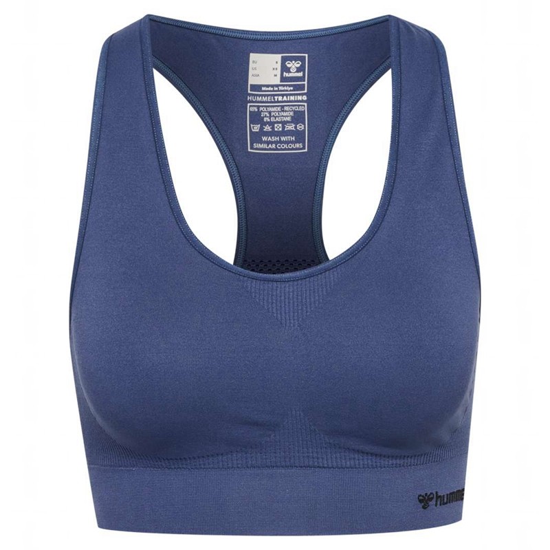 Hummel Tif Seamless Top Ženske Sportski Grudnjak Plave | 045791-343
