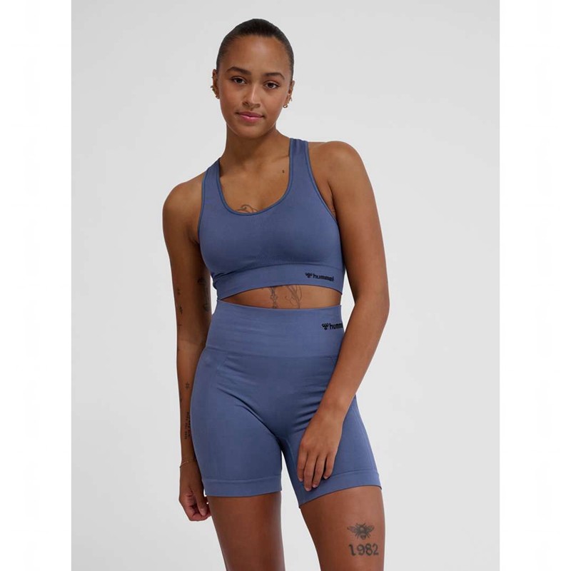 Hummel Tif Seamless Top Ženske Sportski Grudnjak Plave | 045791-343