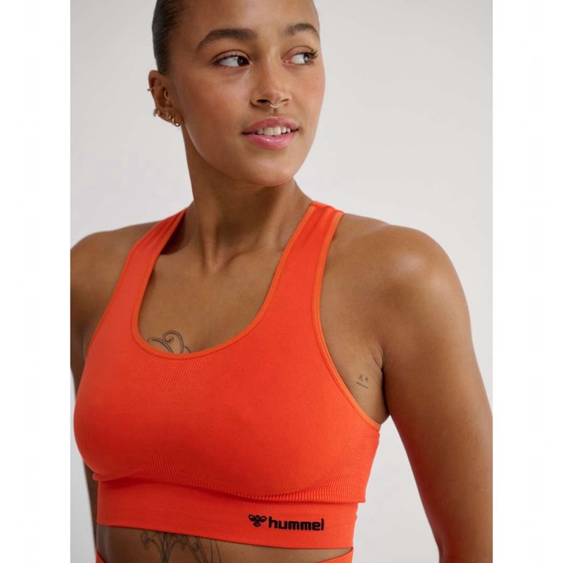 Hummel Tif Seamless Top Ženske Sportski Grudnjak Narančaste | 299028-267