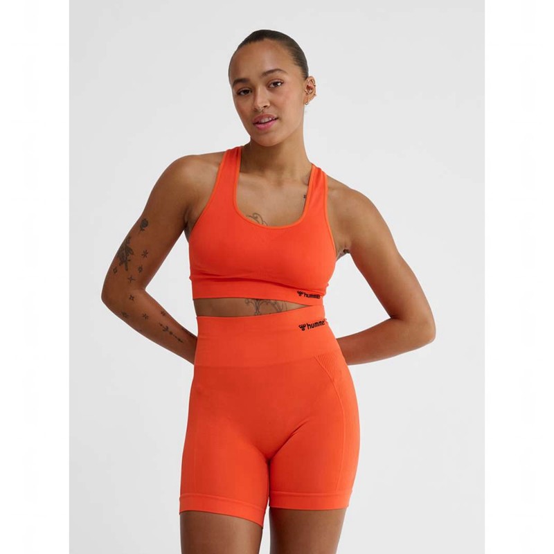 Hummel Tif Seamless Top Ženske Sportski Grudnjak Narančaste | 299028-267