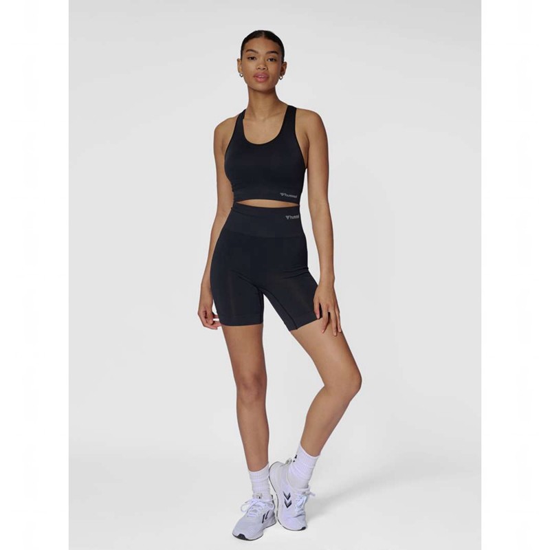 Hummel Tif Seamless Ženske Kratke Hlače Crne | 891453-490