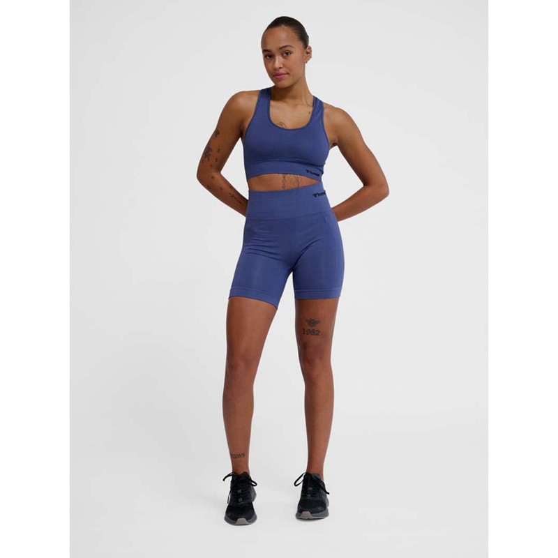 Hummel Tif Seamless Ženske Kratke Hlače Plave | 233831-386