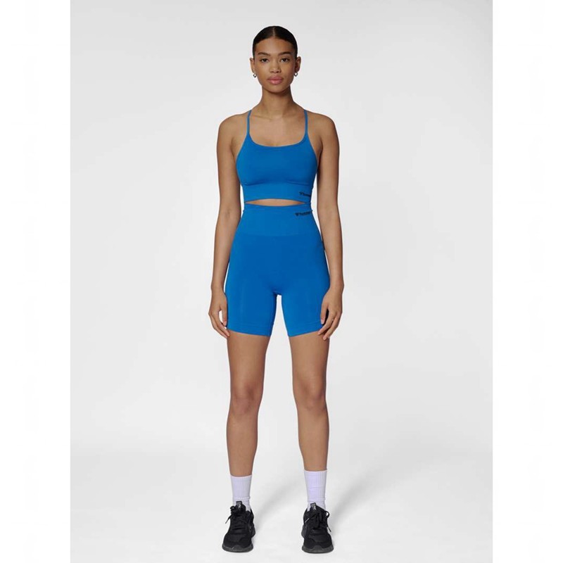 Hummel Tif Seamless Ženske Kratke Hlače Plave | 607696-376