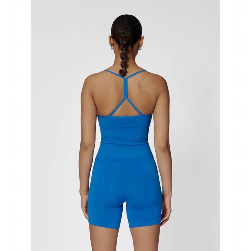 Hummel Tiffy Seamless Top Ženske Sportski Grudnjak Plave | 059180-793