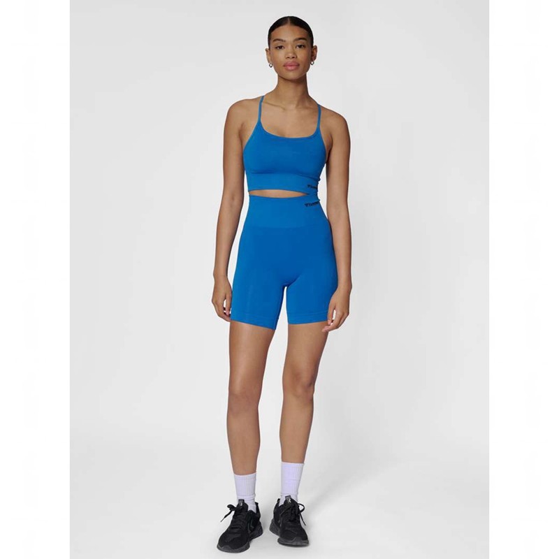 Hummel Tiffy Seamless Top Ženske Sportski Grudnjak Plave | 059180-793