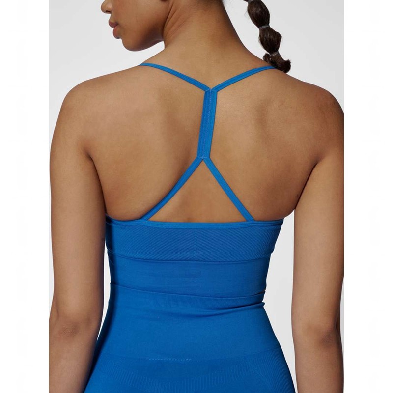 Hummel Tiffy Seamless Top Ženske Sportski Grudnjak Plave | 059180-793