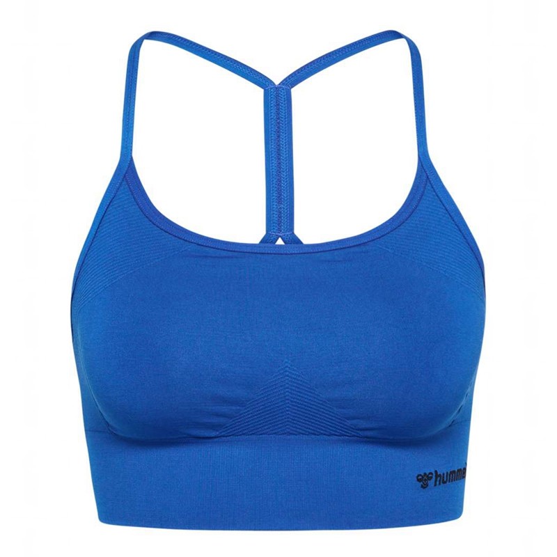 Hummel Tiffy Seamless Top Ženske Sportski Grudnjak Plave | 059180-793