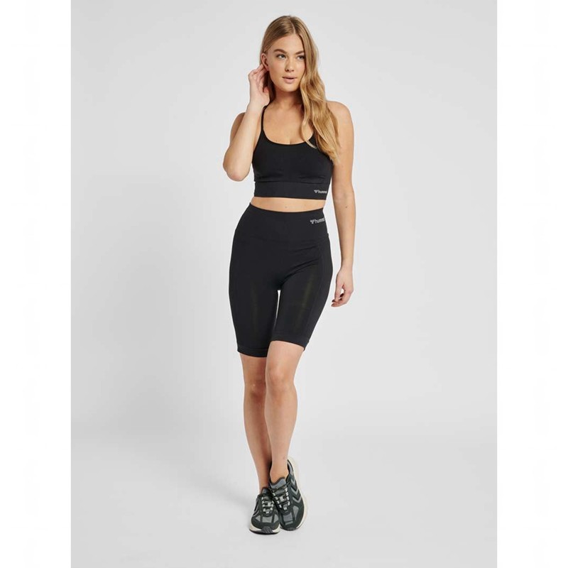 Hummel Tiffy Seamless Top Ženske Sportski Grudnjak Crne | 824233-037
