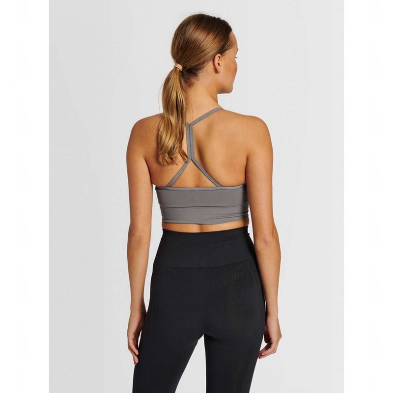Hummel Tiffy Seamless Top Ženske Sportski Grudnjak Sive | 454561-716