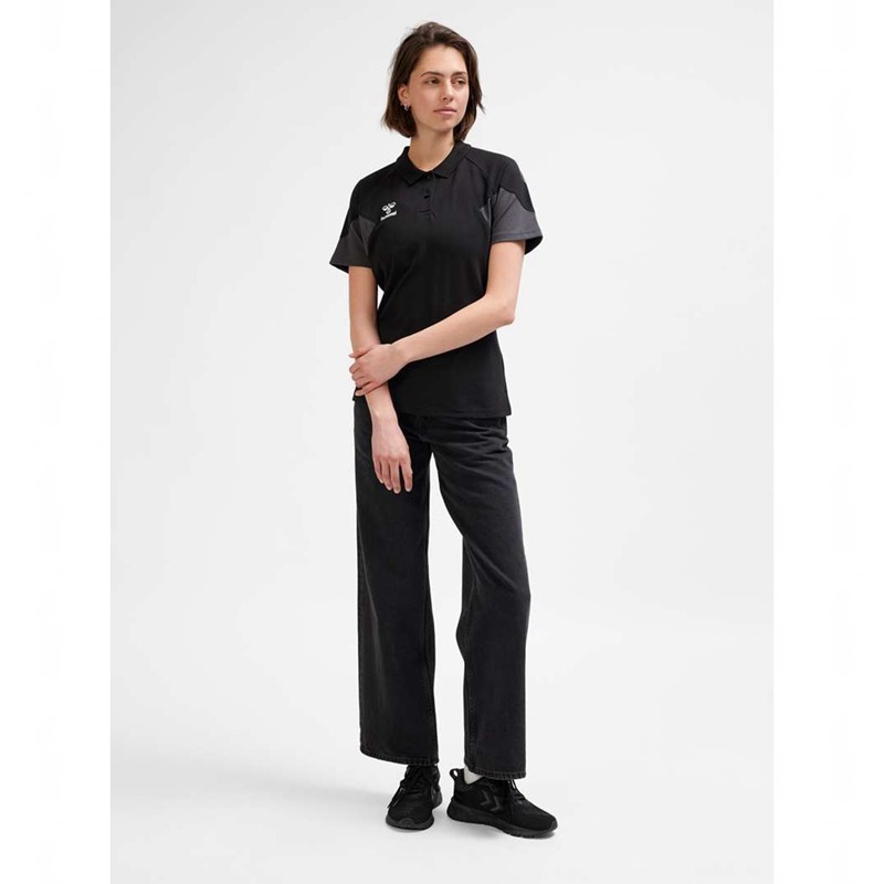 Hummel Travel Polo Ženske Majice Crne | 603564-085