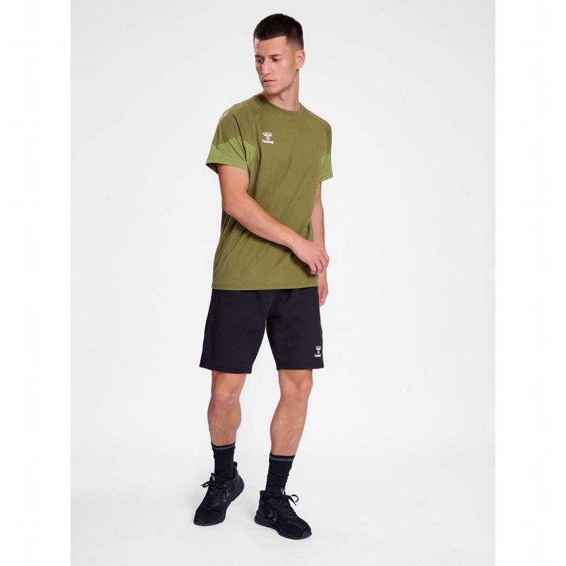 Hummel Travel S/S Muške Majice Maslinasto Zelene | 546825-675