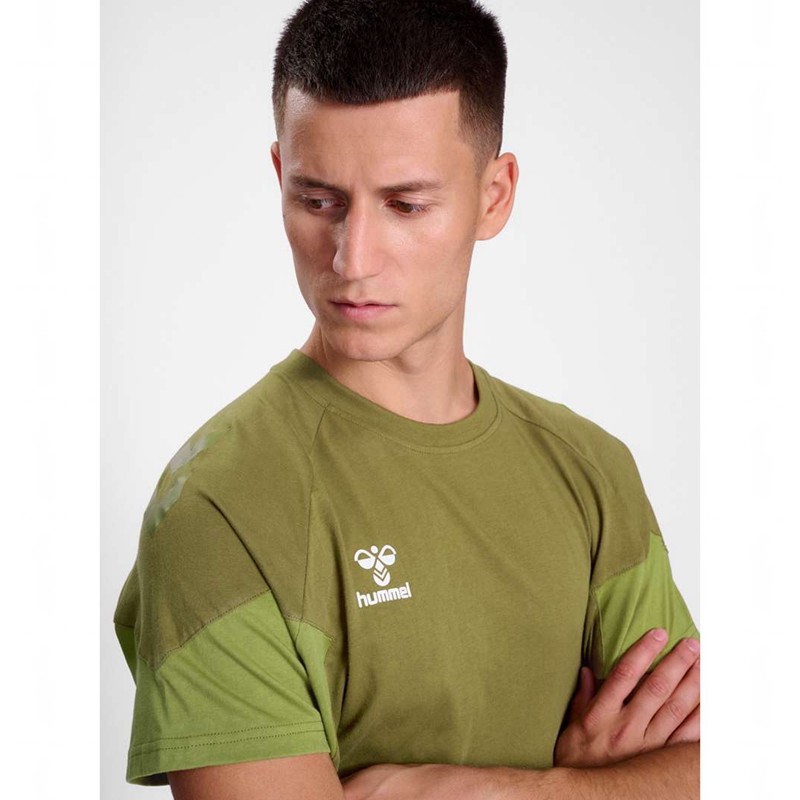 Hummel Travel S/S Muške Majice Maslinasto Zelene | 546825-675