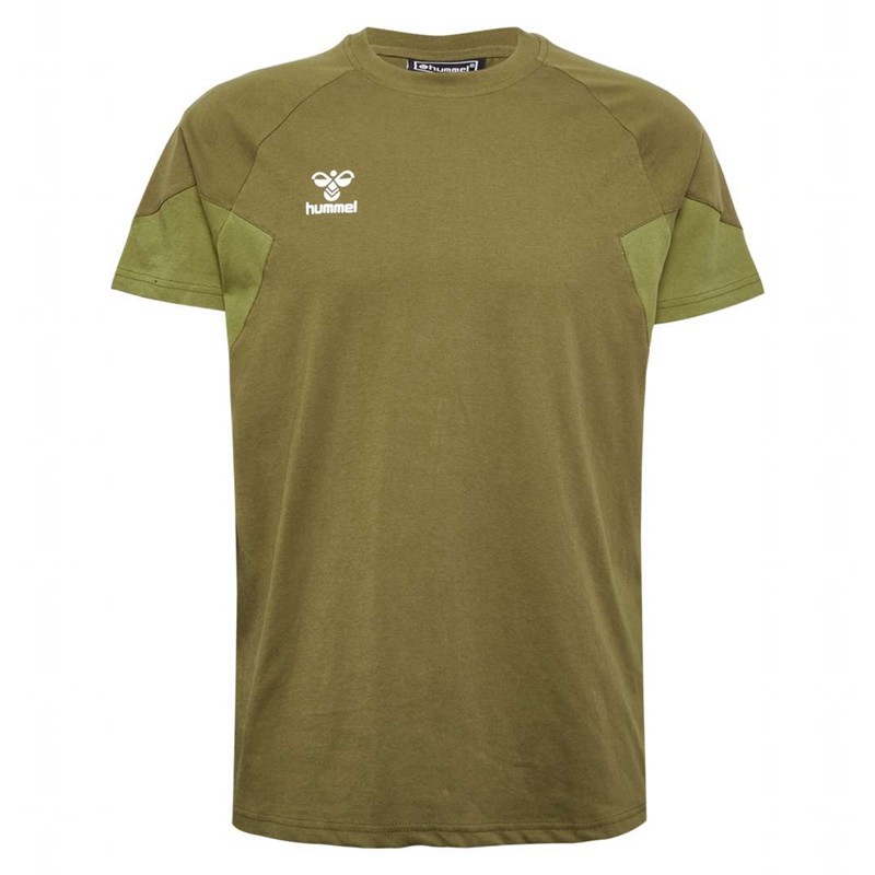 Hummel Travel S/S Muške Majice Maslinasto Zelene | 546825-675