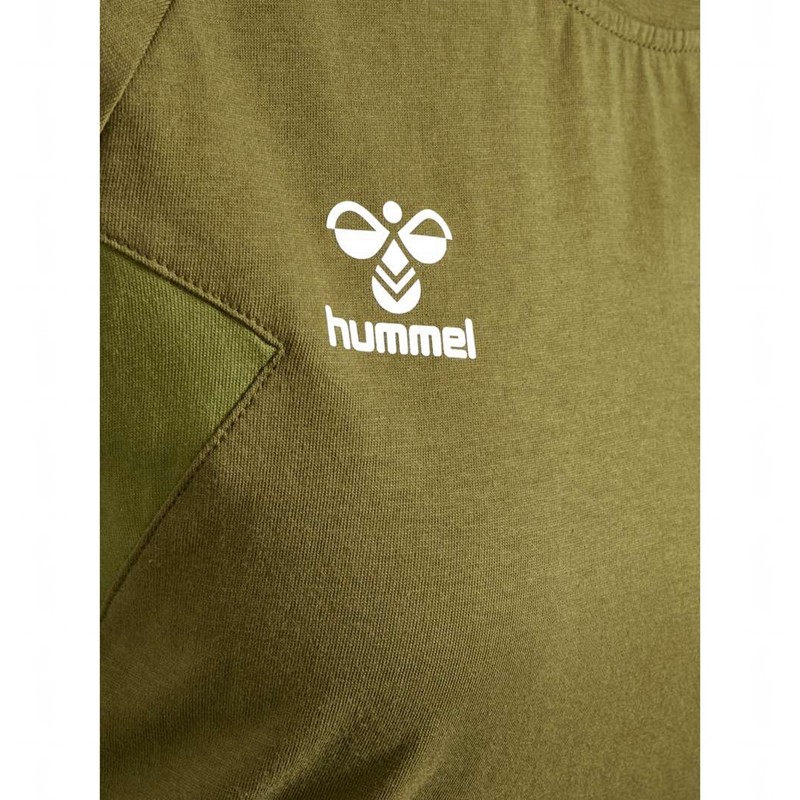 Hummel Travel S/S Ženske Majice Maslinasto Zelene | 003745-051