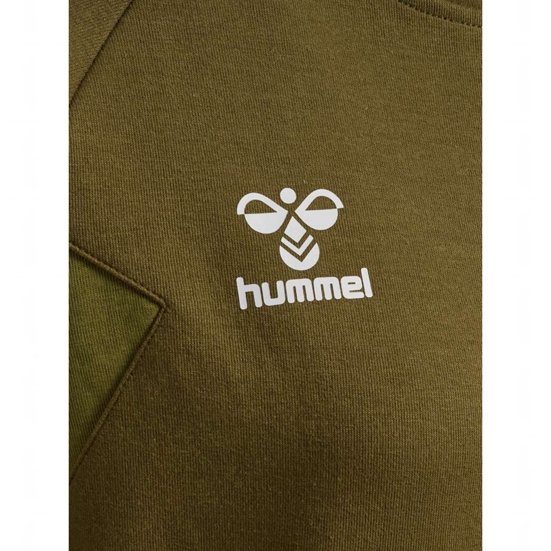 Hummel Travel Sweat Ženske Majica s Kapuljačom Maslinasto Zelene | 870311-816