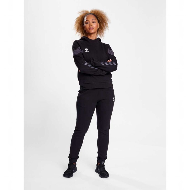 Hummel Travel Sweat Ženske Majica s Kapuljačom Crne | 775498-740