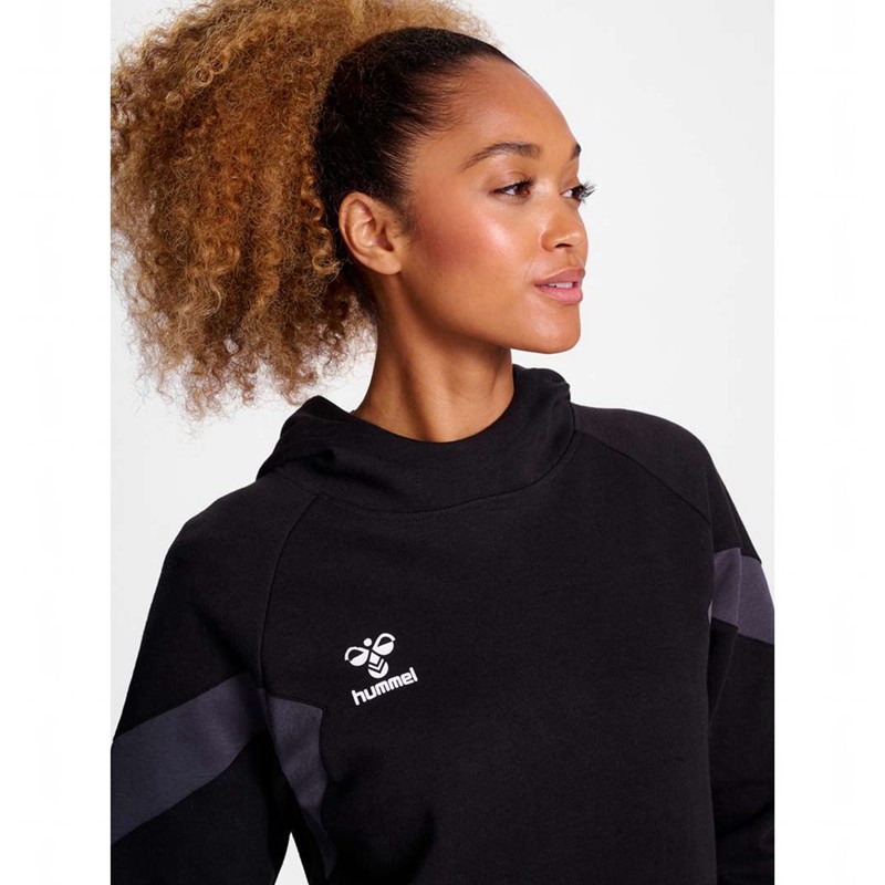 Hummel Travel Sweat Ženske Majica s Kapuljačom Crne | 775498-740